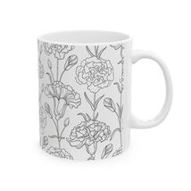Floral Elegance Ceramic Mug, 11oz, 15oz, Gift for Her, Home Decor, Coffe... - $264.67 MXN+