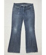 7 For All Mankind Jeans Womens Size 29 &quot;A&quot; Pocket Blue Denim Flare Bootc... - $34.90