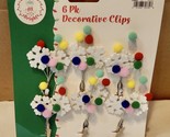 Decorative Clips 6pk Christmas Snowflakes By All Is Bright 3 1/2&quot; x 1 1/... - $4.89