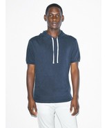 American Apparel Unisex French Terry Garment-Dyed Short Sleeve Hoodie X-... - £8.60 GBP