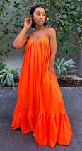 CMYAYA Women Summer Long Maxi Dress  Sleeveless Strap Loose Beach Party Night Cl - £73.70 GBP