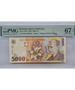 5000 Lei 1998 PMG 67 Superb Gem Uncirculated - $480.00