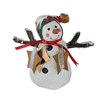 House Of Hatten Fire And Ice Snowman Figurine Vintage 1999 Denise Calla - $44.99