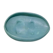 Vintage McCoy USA Turquoise Footed Pottery 10”x 6.5” Planter Tabletop Decor - £23.77 GBP