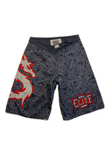 MMA Elite Fighting Shorts Mens Medium Grey Red Geometric UFC Boxing Dragon  - £11.60 GBP