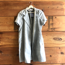 40 / 4 US - Marni Pale Sage Green Linen Short Sleeve Open Long Jacket 12... - $125.00