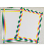 vintage stationery blank cards rainbow color decorated edge plain envelo... - $27.08 CAD