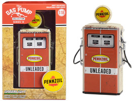 1954 Tokheim 350 Twin Gas Pump &quot;Pennzoil Unleaded&quot; Orange and Beige (Weathere... - £19.34 GBP