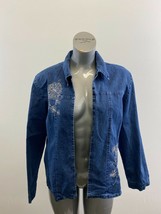 Soft Works Women&#39;s Denim Open Front Jacket Size 18 Stretch Long Sleeve   - $14.84