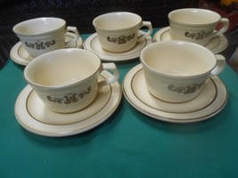 Great PFALTZGRAFF &quot;Village&quot;  Set of 5 cups and saucers &amp; 2 FREE Cups - £21.83 GBP