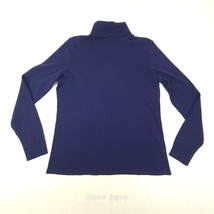 Lord &amp; Taylor PL Petite Turtleneck Sweater Purple Merino Wool Long Sleev... - $18.80
