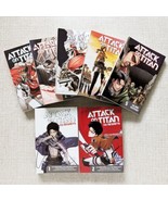 Attack on Titan Hajime Isayama Manga 1-5 &amp; No Regrets 1-2 Lot English Anime - $39.59