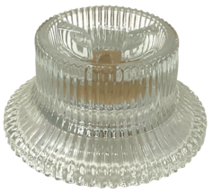 Candle-Lite Indiana Glass Reversable Ribbed Pillar/Taper Candle Holder  #1608 image 8