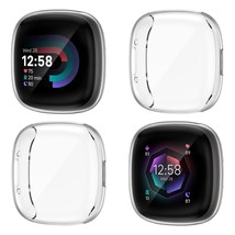 4-Pack Screen Protector Case Compatible With Fitbit Sense 2/Versa 4, Soft Tpu Pl - £10.19 GBP