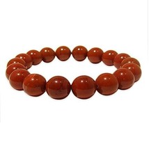 Red Jasper Bracelet for Healing Reiki Natural Gemstone for Men and Women/9MM - £9.49 GBP