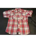 Vintage Wrangler Pearl Snap Western Shirt - Men&#39;s XL (17-17.5) - Red Plaid - $39.54 CAD