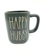 Rae Dunn Happy Hubby Coffee Mug  202 By Magenta Matte Finish Gray HTF - €14,49 EUR