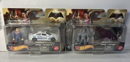 Hot Wheels Batman VS Superman Dawn Of Justice Batmobile & Metropolis PD Set NEW - $14.84