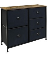 Sorbus 5 Drawers Dresser - Furniture Storage Chest Organizer Bedroom Bla... - £86.29 GBP