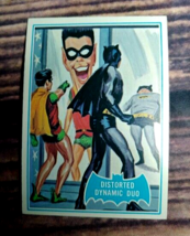 1966 Batman Card Topps Blue Bat Distorted Dynamic Duo 20B HIGH GRADE EX - £27.65 GBP