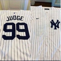 NEW YORK YANKEES  AARON JUDGE  2XL JERSEY PINSTRIPES #99 NEW WITH TAGS NWT - £39.45 GBP