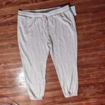 Abound Jogger Pants Beige Oatmeal Light Heather Women Size XXL Pockets - $21.78