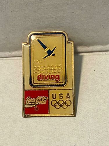 Primary image for Coca Cola USA Diving Team Olympics Souvenir Collectable  Hat / Lapel