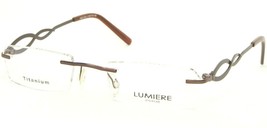 New Lumiere Eyewear Italy 1422 COL.3 Brown Eyeglasses Glasses Rimless 48-19-140 - $55.30