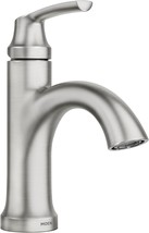 8498Srn Moen Wellton Single-Handle Spot Resist Brushed Nickel Bathroom Faucet, - £72.34 GBP