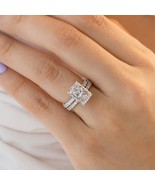 Radiant Moissanite Eternity Stack Ring 925 Silver Moissanite Eternity St... - $439.53 CAD