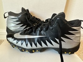 Nike Boys Alpha Menace Shark Football Cleats Black Lace Up 5Y Great Condition - £26.53 GBP