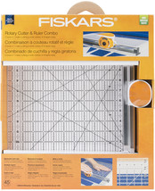 Fiskars Rotary Ruler Combo For Fabric Cutting 12&quot;X12&quot;-  - £47.51 GBP