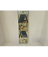 WALL SHELF DISTRESSED PINE 18&quot;L BLUE ROOF PAINTED PATTERN COUNTRY GARDEN... - $368.12 MXN