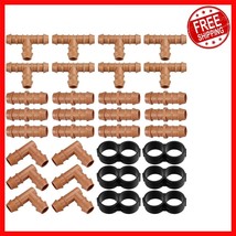 Comprehensive 32-Piece Drip Irrigation Kit - Leak-Proof Fittings for 1/2... - $24.74