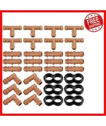 Comprehensive 32-Piece Drip Irrigation Kit - Leak-Proof Fittings for 1/2... - $445.76 MXN