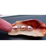 3 Extreme Rainbow Iridescent Freshwater 10.3-11.3mm  Drilled Cultured AA... - $87.80 CAD