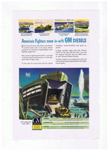 GM Deisel Power Print Ad America&#39;s Fighters Airco Nitrogen 1940s - £4.65 GBP