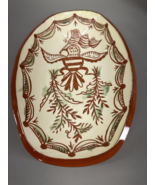 Zettlemoyer Graffito Redware Folk Art Pottery Dish Patriotic Eagle Flag ... - $124.72 CAD