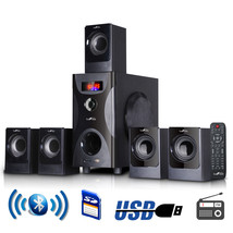 beFree Sound 5.1 Channel Surround Sound Bluetooth Speaker System in Black - $3,604.32 MXN
