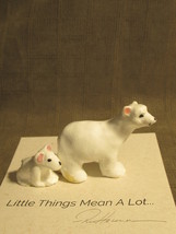 Ron Hevener Polar Bear &amp; Baby Figurine  - £19.64 GBP
