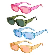 Retro Rectangle Sunglasses For Women/Men Driving Glasses 90S Vintage Small Squar - £20.83 GBP