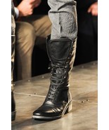 New Handmade Mens Military Style Superb Leather Boots Long Men Boot Leather - $158.00+