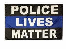 Police Lives Matter Blue Line Blue Lives Matter 3X5 Flag Rough Tex ® 150D Nylon1 - £15.13 GBP