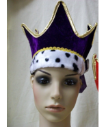 Purple Royal Queen King Costume Plush Crown Royalty Court Majesty Prince... - €7,60 EUR