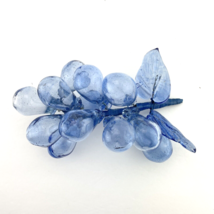 Art Home Decor Blue Glass Grape Cluster 7.5 in. Long Home Decor - $29.02