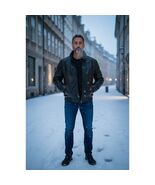 Roundtree and Yorke Vintage Men's XL Black Leather Bomber Jacket - $118.80