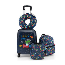 5 Piece Kids Luggage Set with Backpack Neck Pillow Name Tag Lunch Bag-Da... - $6,694.12 MXN
