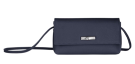 Longchamp Roseau Essential Leather Mini Crossbody Bag Clutch ~NIP~ Navy - £229.73 GBP