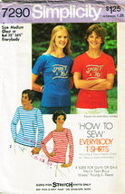 T-SHIRT Vintage 1975 Simplicity Pattern 7290 Unisex Size Medium UNCUT - £9.59 GBP