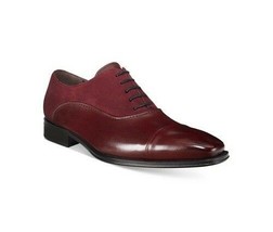 Men&#39;s Burgundy Color Oxford Derby Suede Genuine Leather Lace Up Shoes US 7-16 - £108.05 GBP